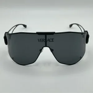 VERSACE Sunglasses VE2268 143387 Matte Black Dark Grey Unisex NEW Versace VE2268 143387 Sunglasses Matte Black/Dark Grey  main image 2